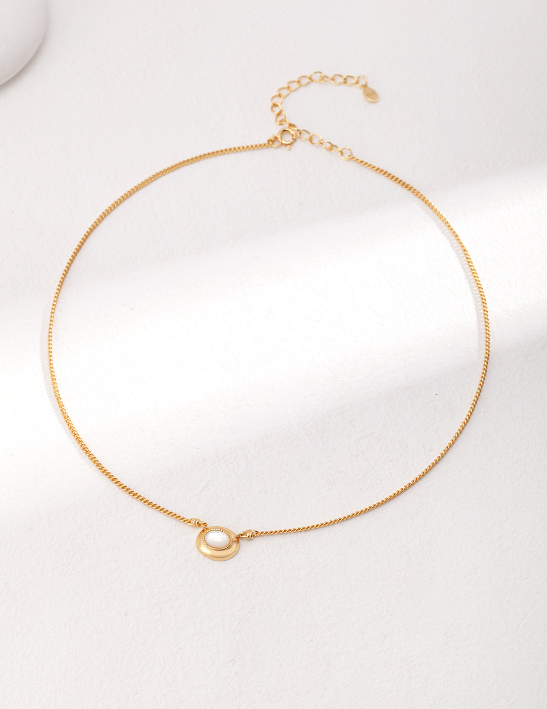 Ivory Bezel Pendant Necklace
