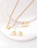 Ivory Bezel Pendant Necklace
