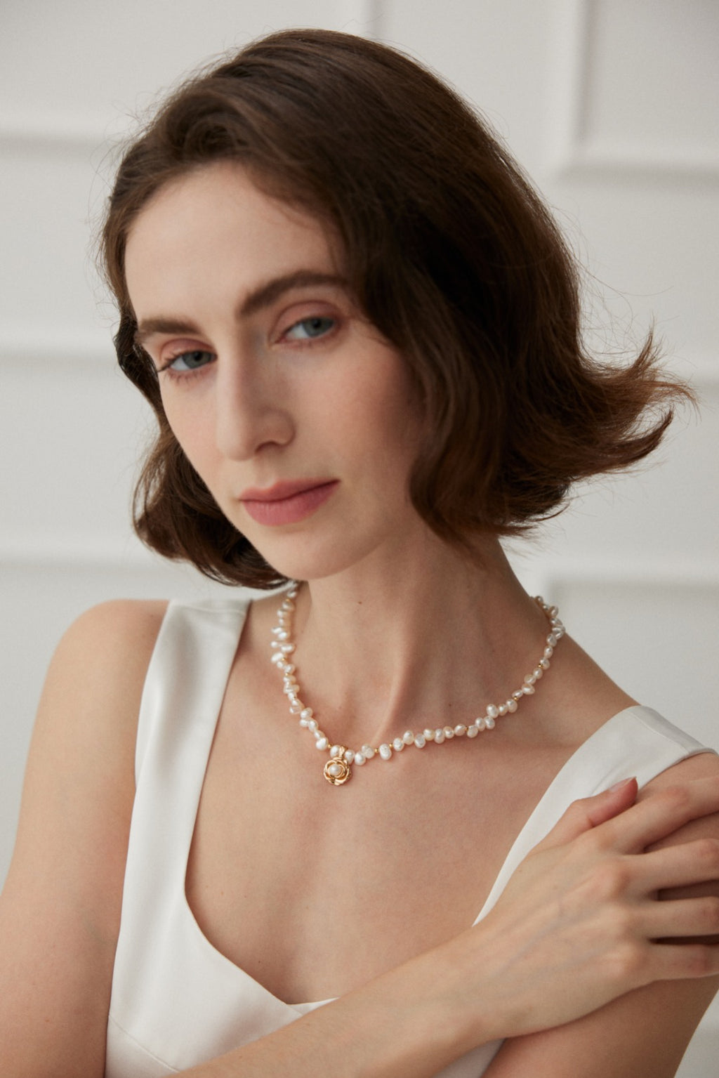 Pearl Bloom Charm Necklace
