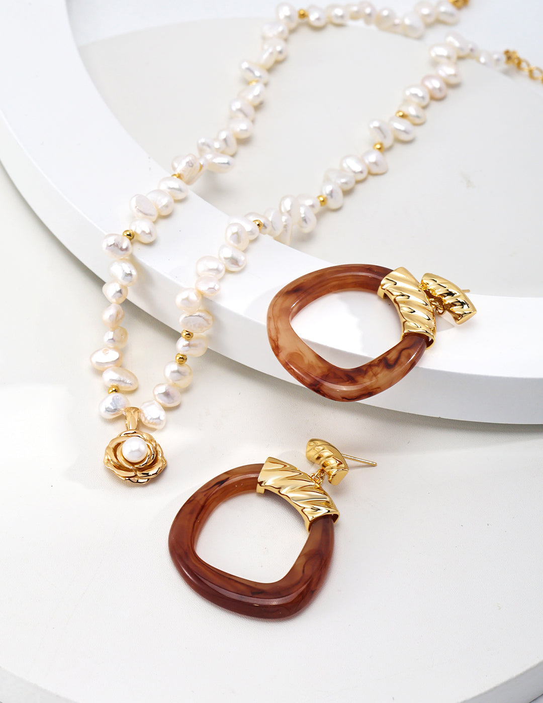 Pearl Bloom Charm Necklace