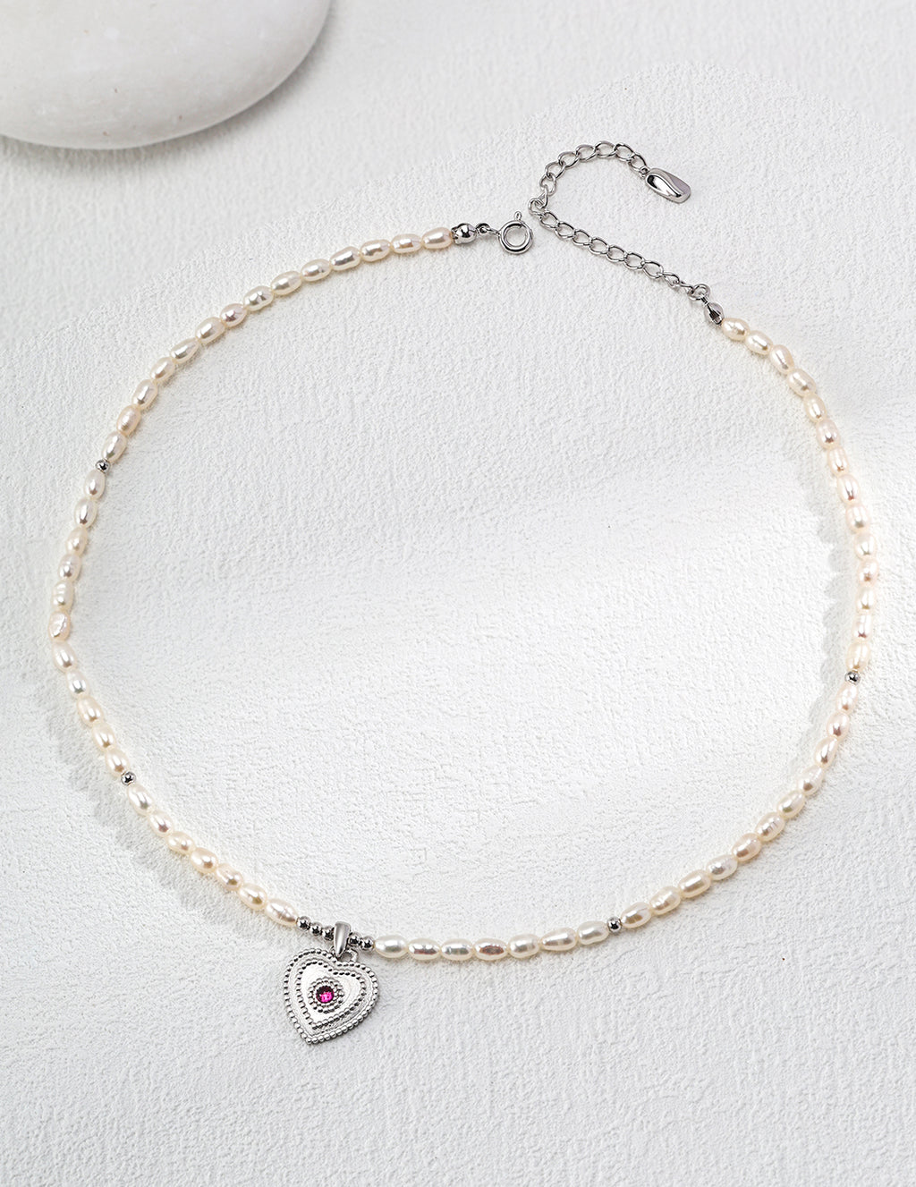 Heart Talisman Pearl Necklace