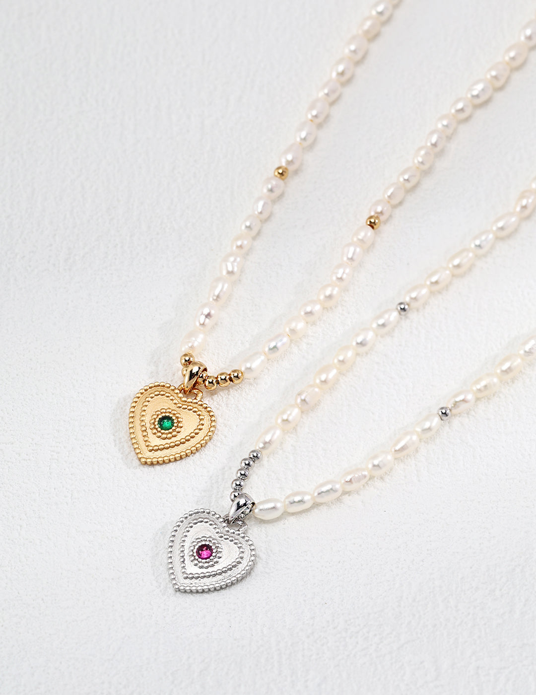 Heart Talisman Pearl Necklace