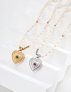Heart Talisman Pearl Necklace