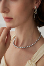 Silver Grey Pearl Necklace