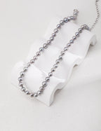 Silver Grey Pearl Necklace