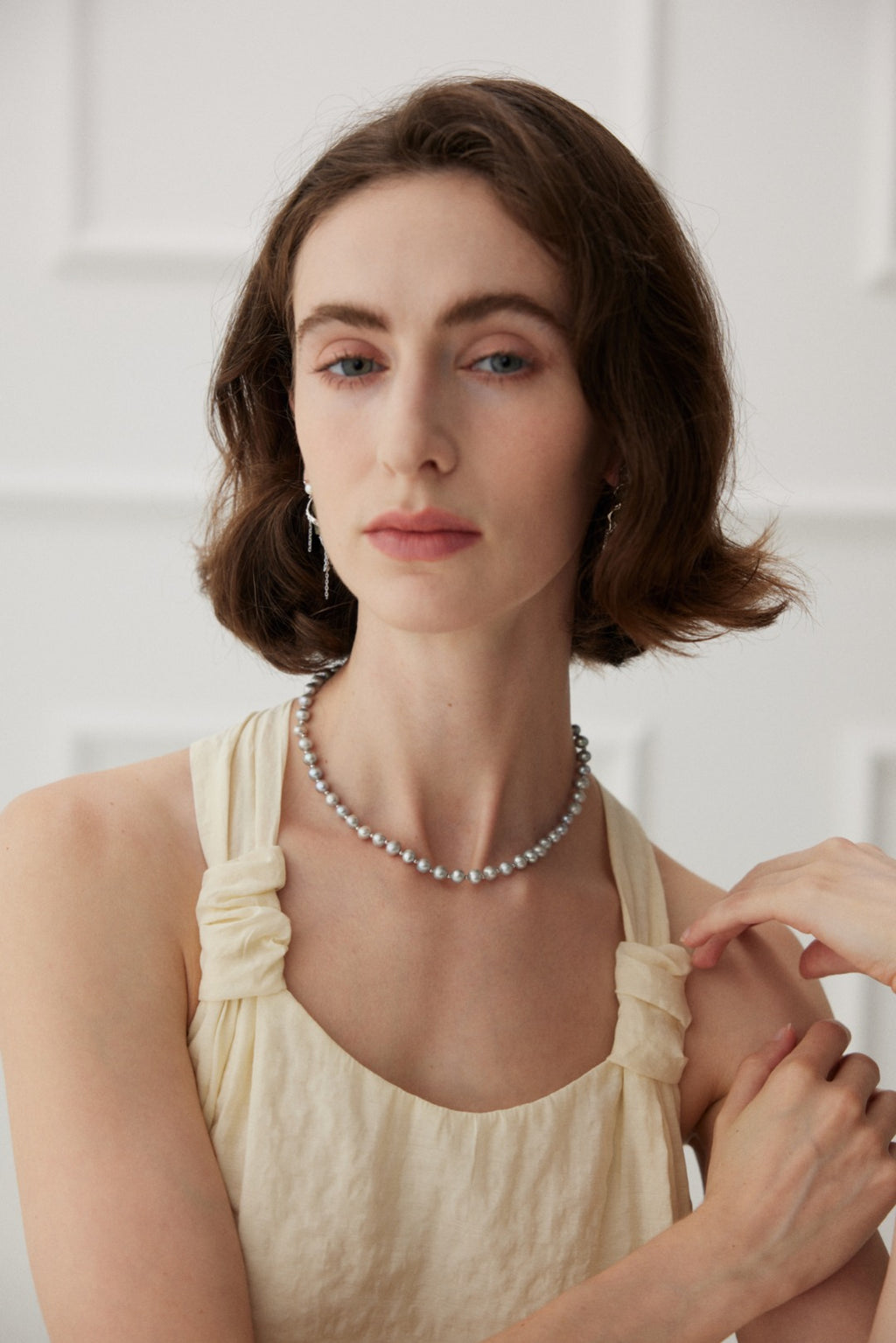 Silver Grey Pearl Necklace