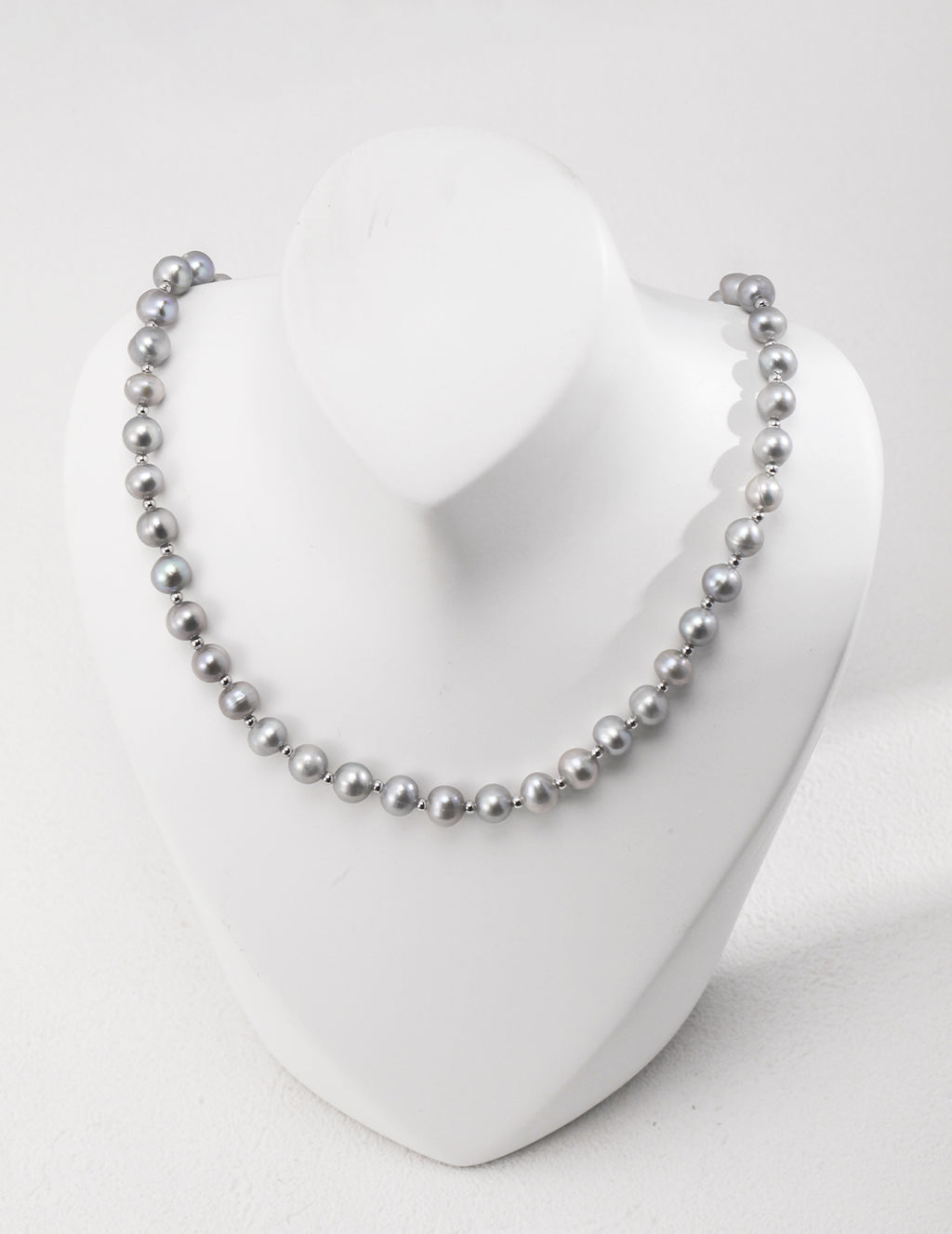 Silver Grey Pearl Necklace