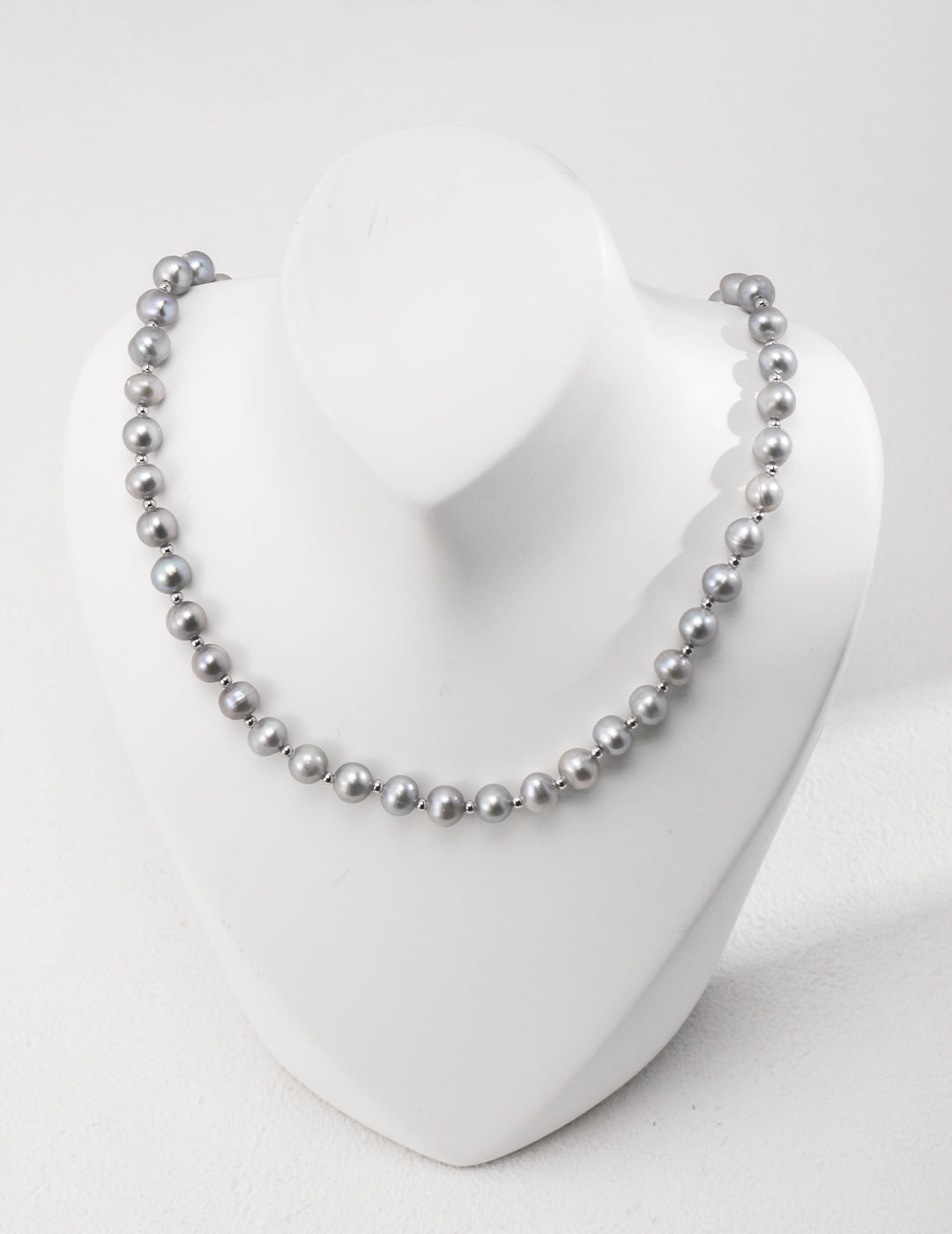 Silver Grey Pearl Necklace