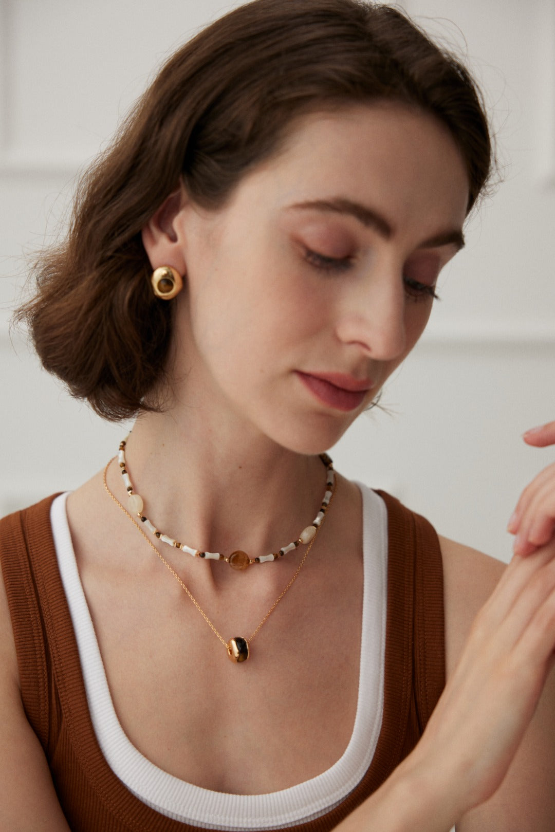 Terra Moonstone Beaded Necklace