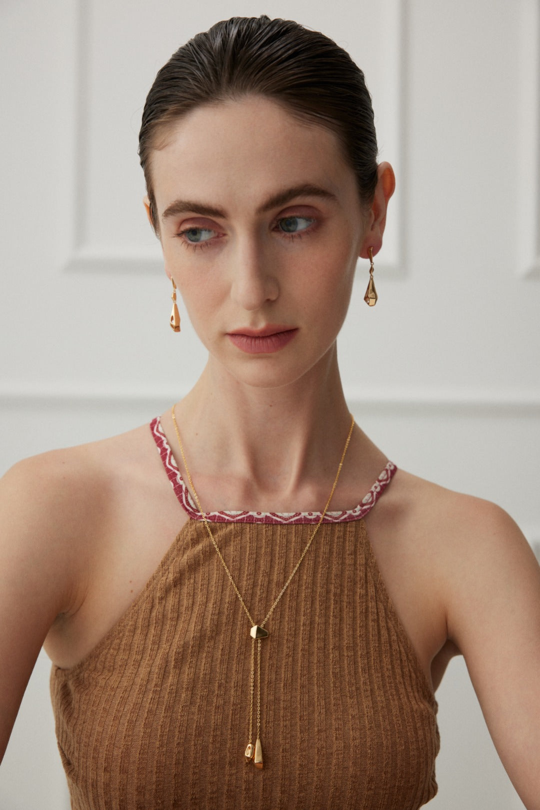 Geometric Drop Necklace