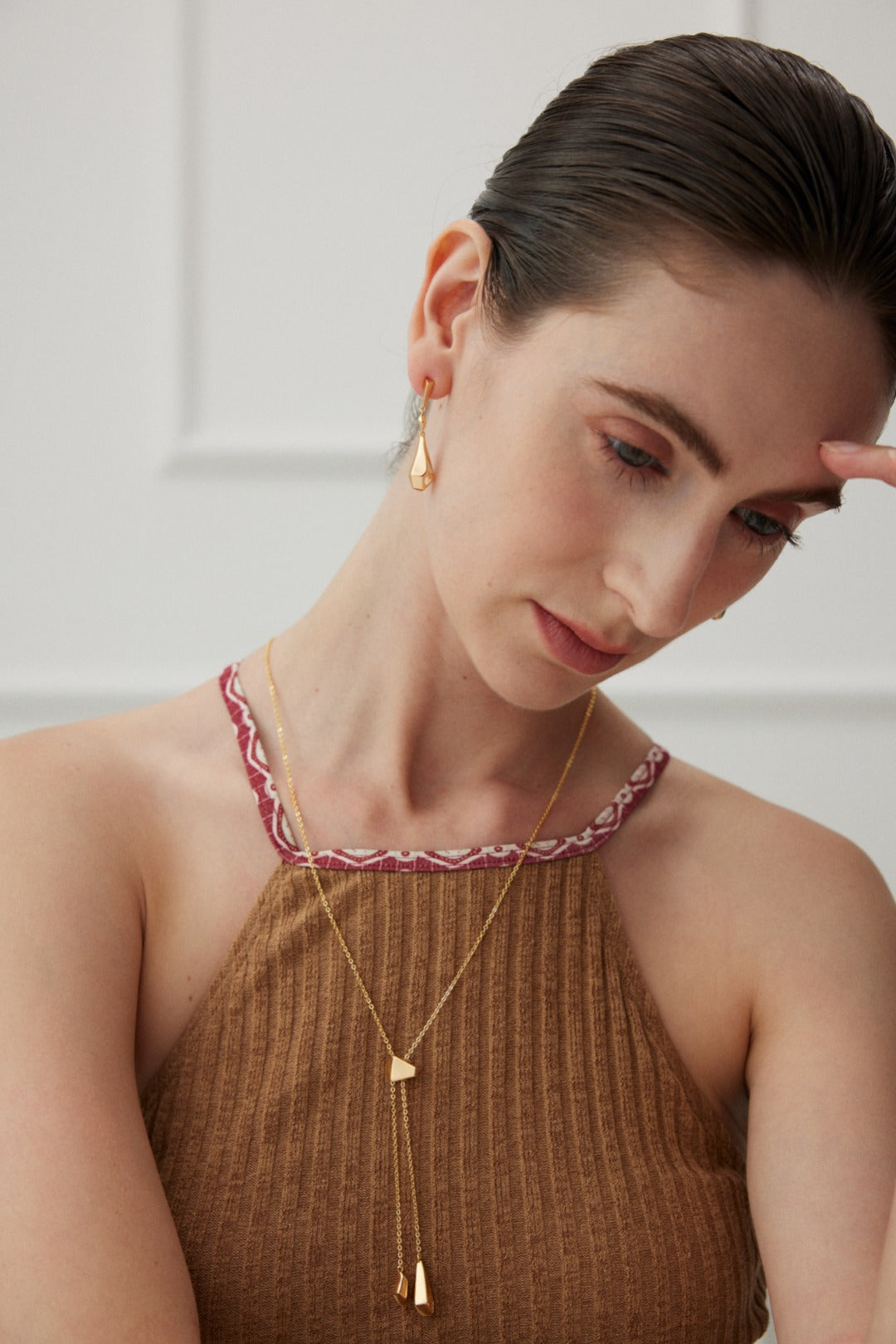 Geometric Drop Necklace