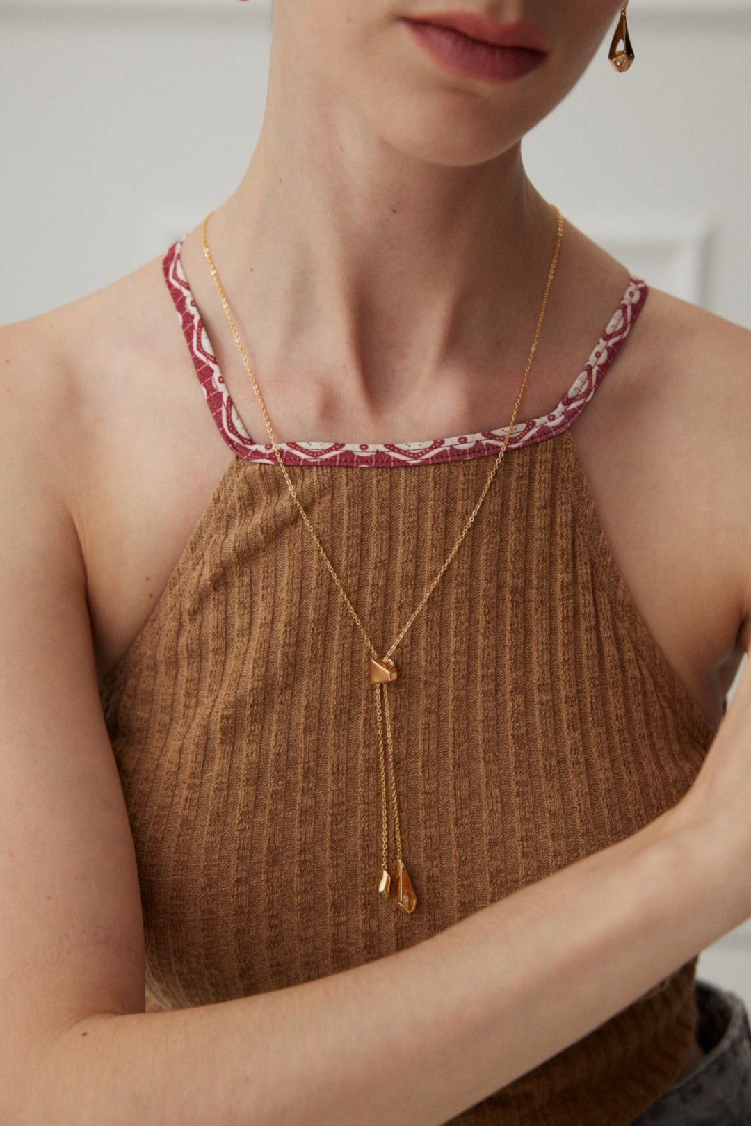 Geometric Drop Necklace