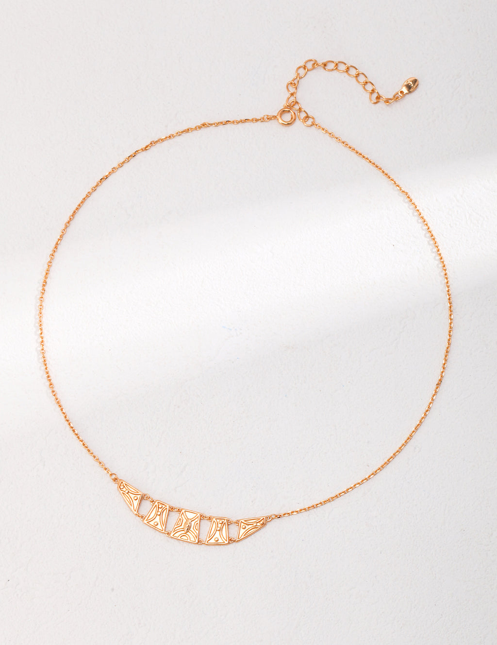 Etched Arc Necklace