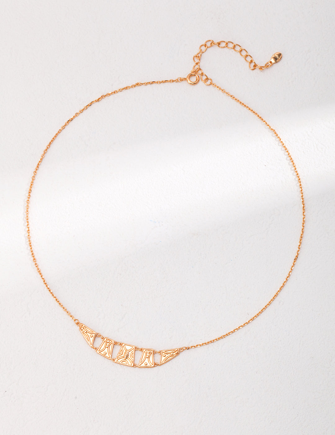 Etched Arc Necklace