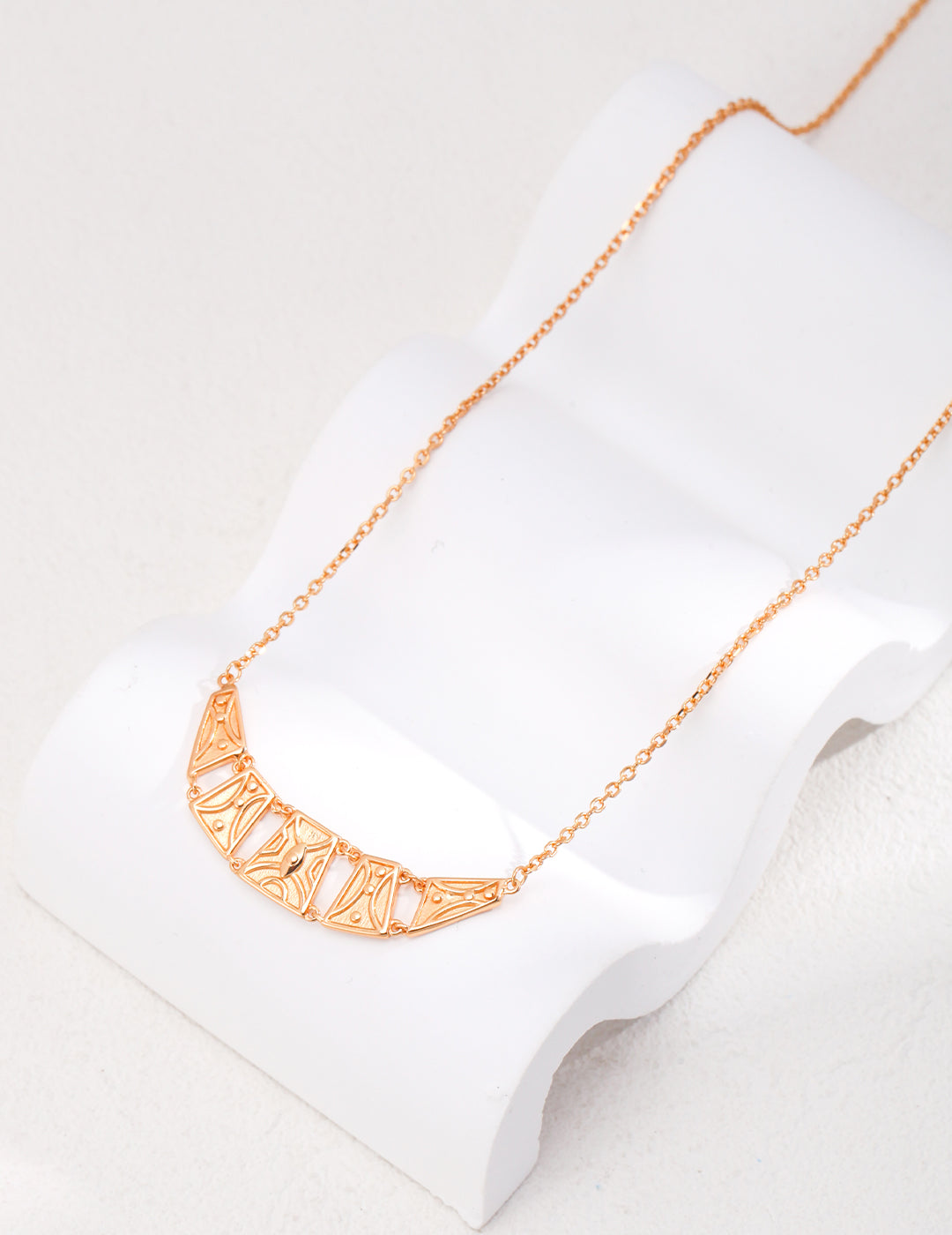 Etched Arc Necklace