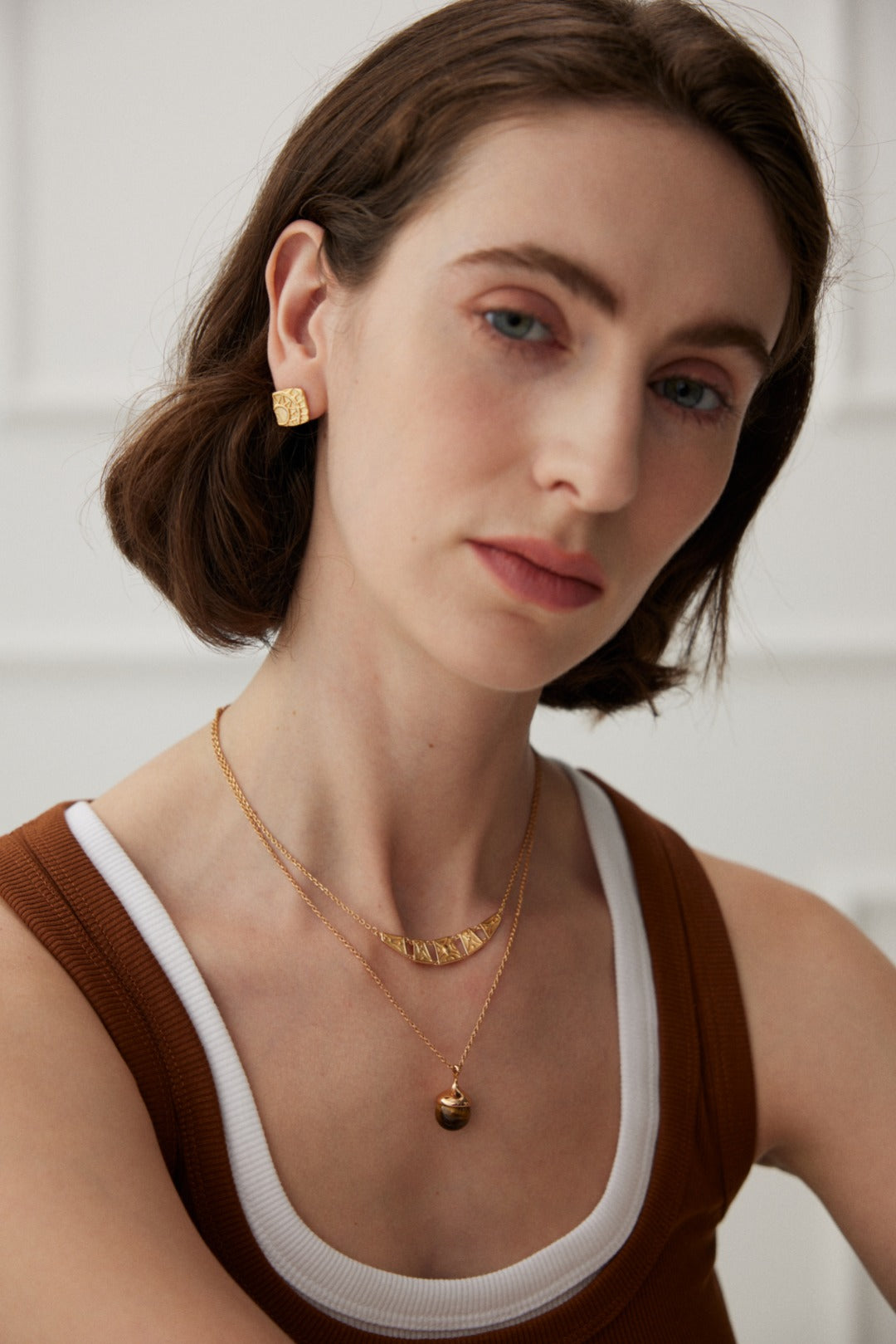 Etched Arc Necklace