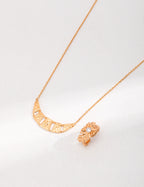 Etched Arc Necklace