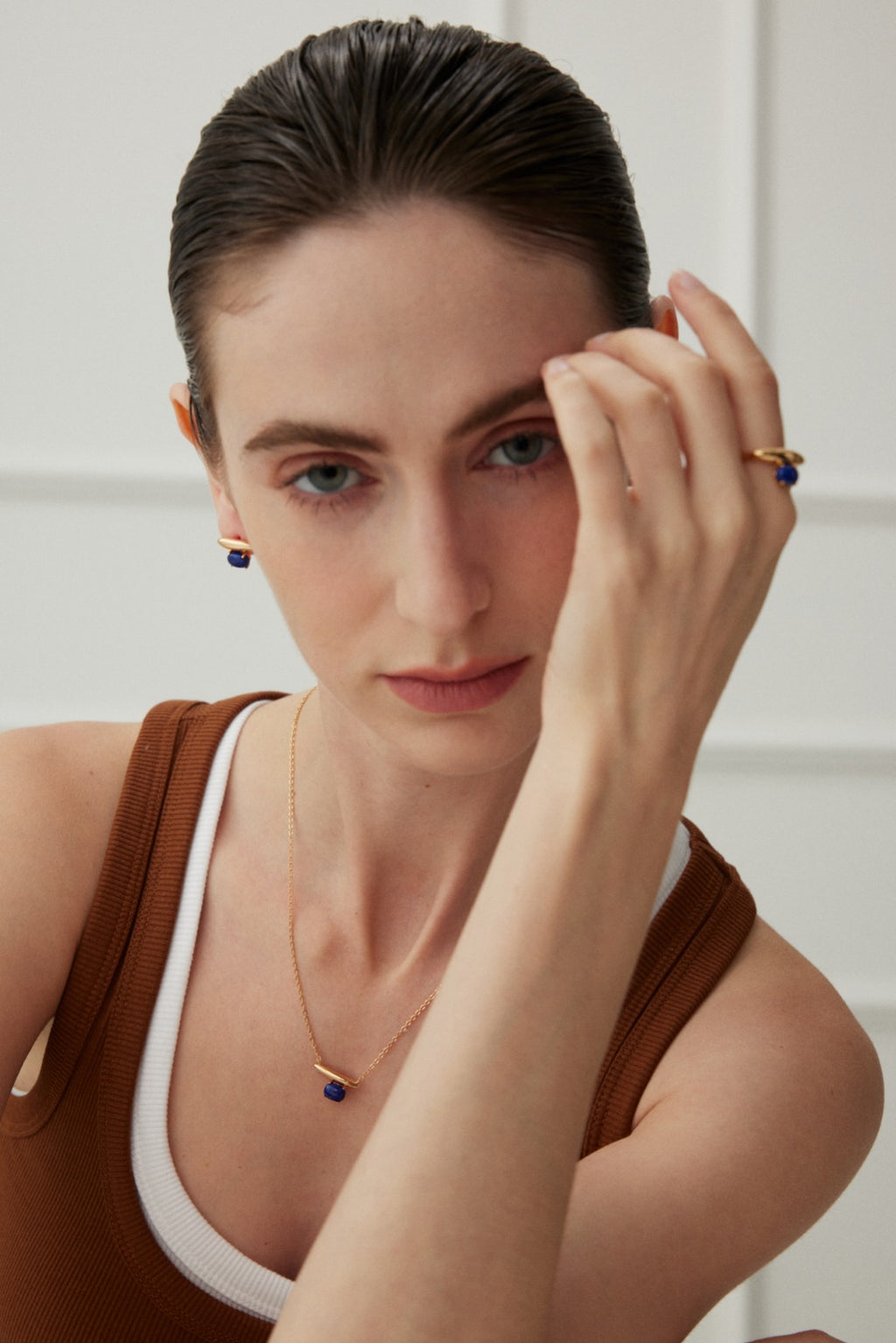 Azure Bar Pendant Necklace