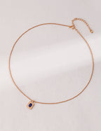Azure Signet Pendant Necklace
