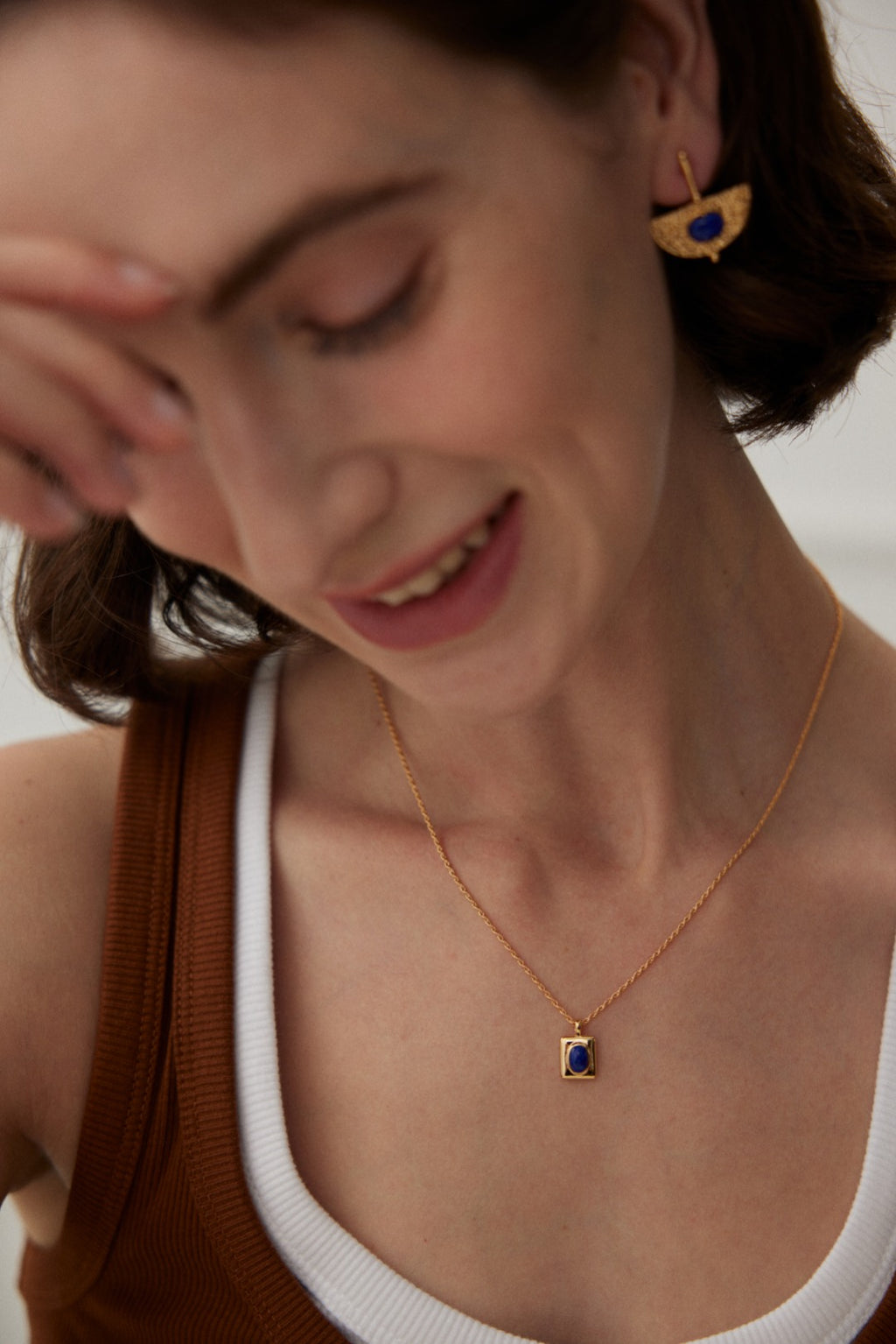 Azure Signet Pendant Necklace