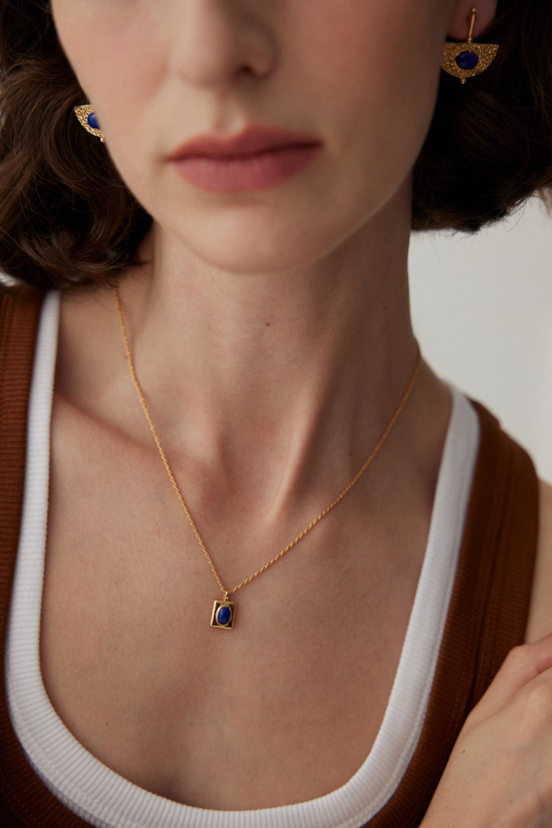 Azure Signet Pendant Necklace