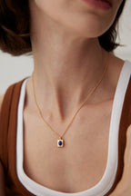 Azure Signet Pendant Necklace
