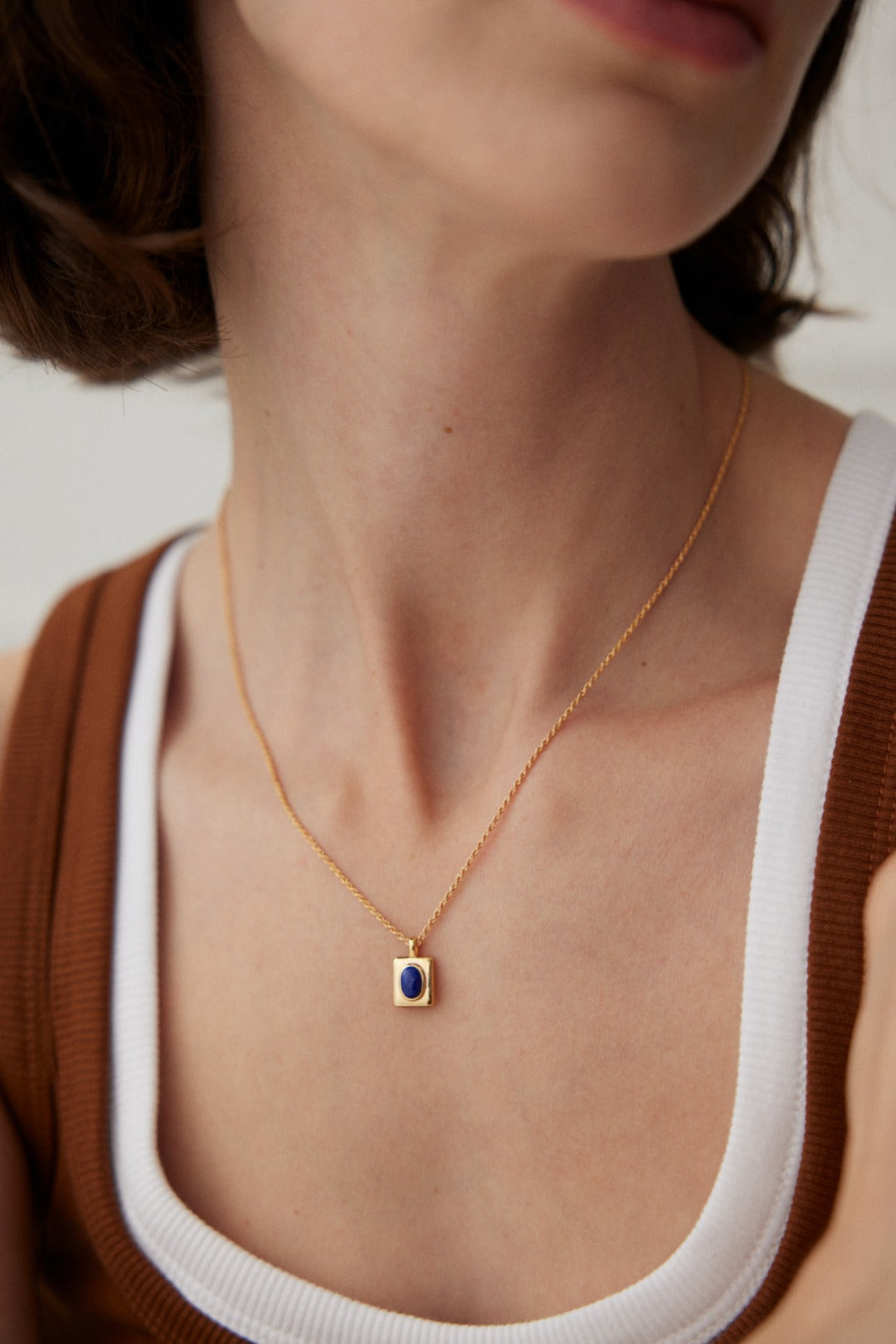 Azure Signet Pendant Necklace