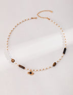 Noir Eye Pearl Necklace