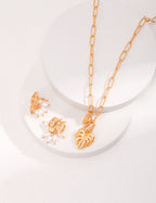 Monstera Charm Necklace