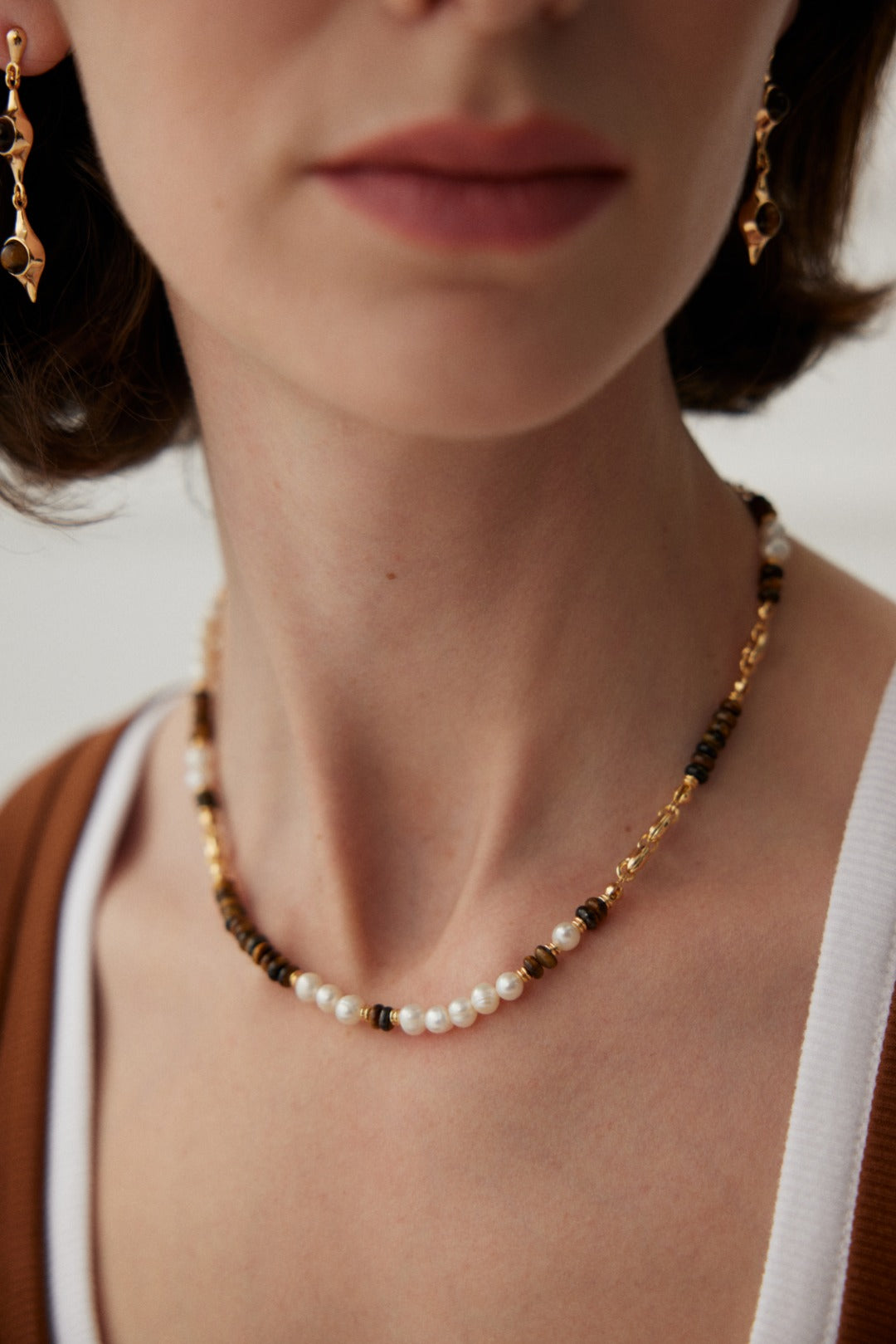 Terra Pearl Link Necklace