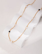 Pearl Noir Station Necklace