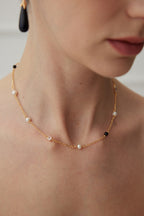Pearl Noir Station Necklace