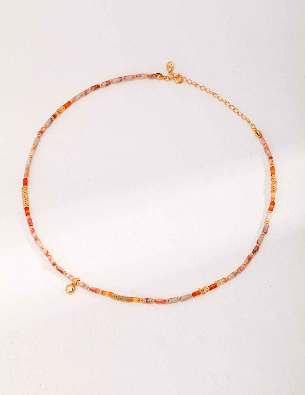 Coral Dune Beaded Necklace