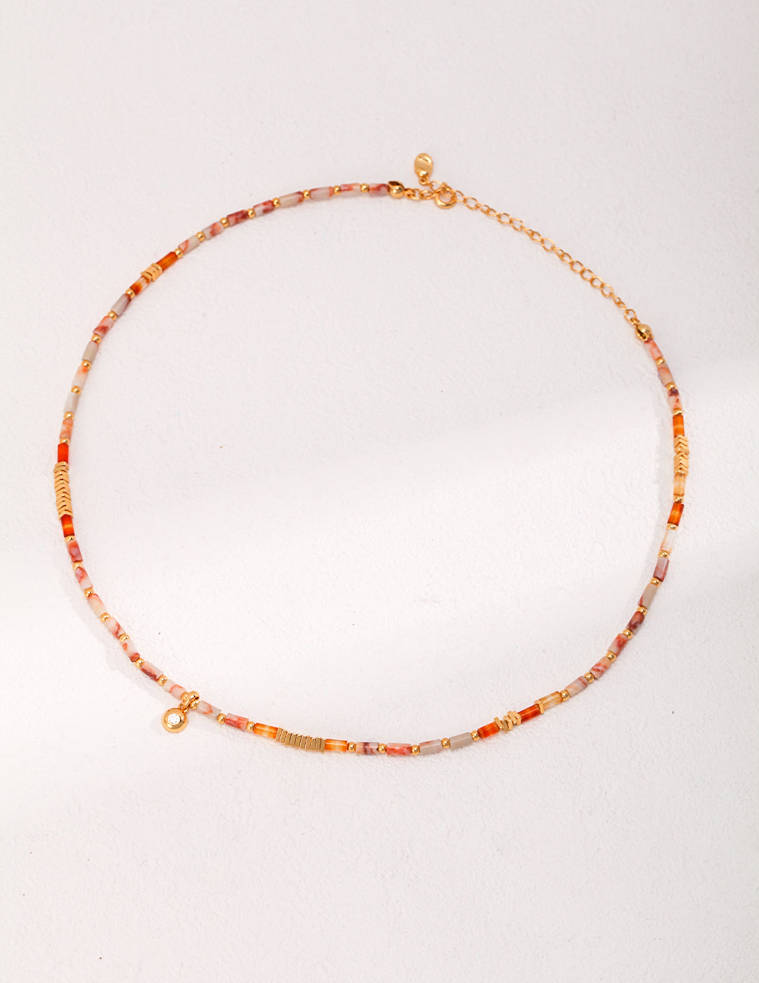 Coral Dune Beaded Necklace