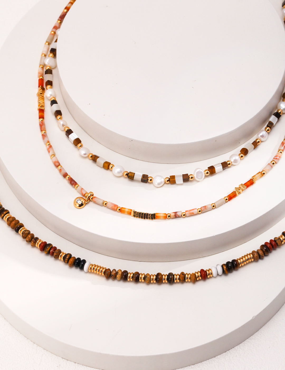 Coral Dune Beaded Necklace
