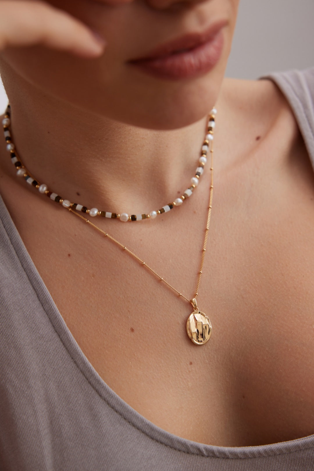 Noir Beaded Necklace