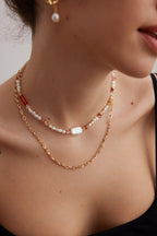 Sienna Pearl Beaded Necklace