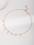 Baguette Crystal Fringe Necklace