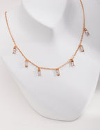 Baguette Crystal Fringe Necklace