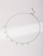 Baguette Crystal Fringe Necklace
