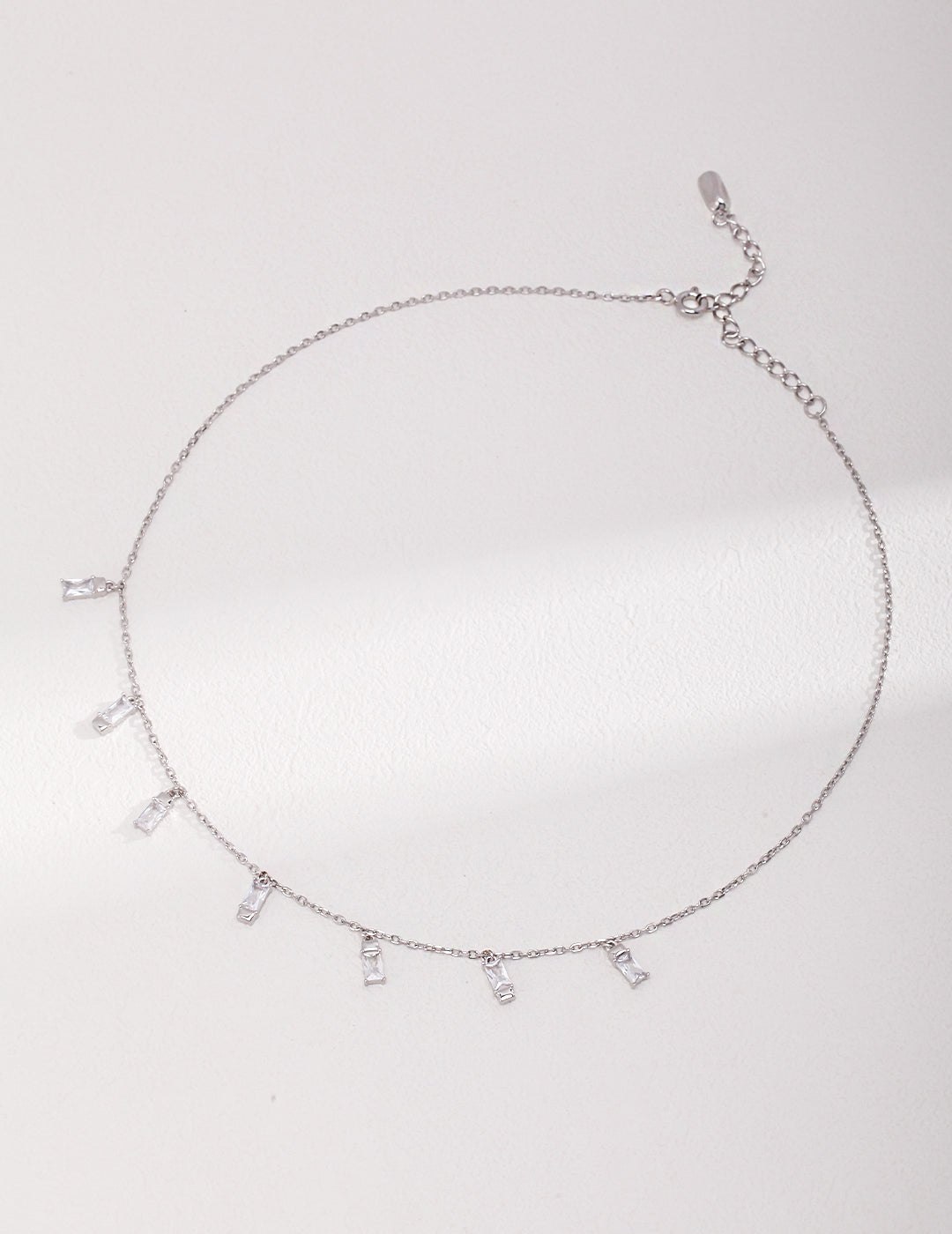 Baguette Crystal Fringe Necklace