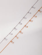 Baguette Crystal Fringe Necklace
