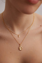 Bezel Crystal Pendant Necklace