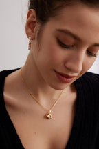 Sculpted Gold Pendant Necklace
