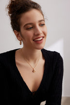 Sculpted Gold Pendant Necklace