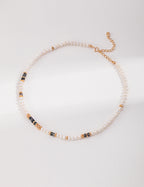 Noir Pearl Collar Necklace