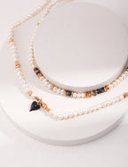 Noir Pearl Collar Necklace