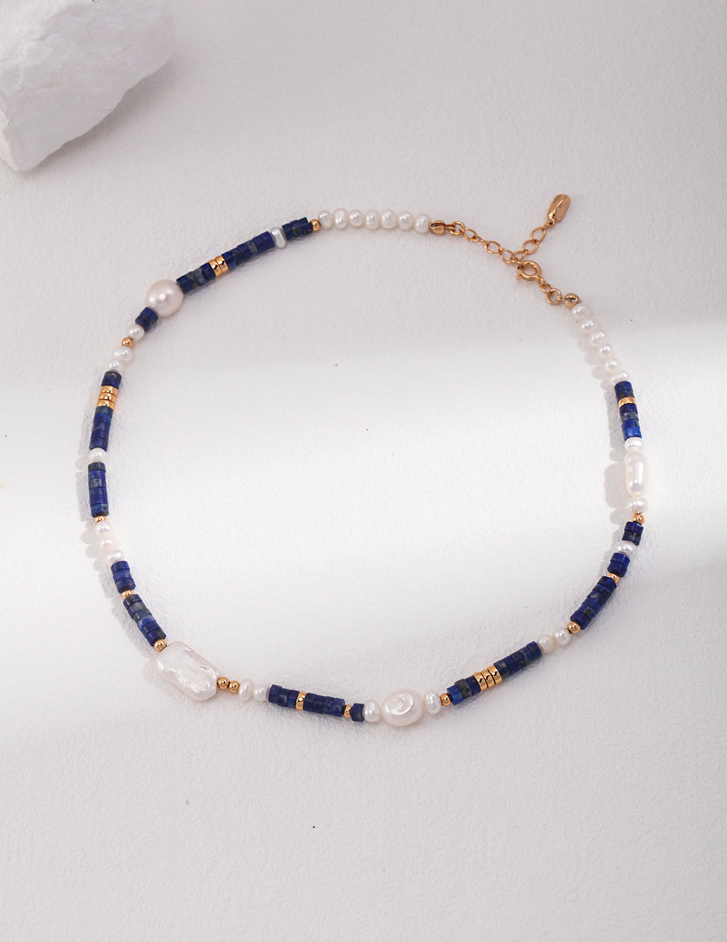 Azure Pearl Beaded Necklace