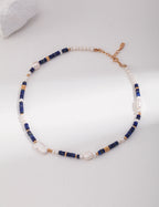 Azure Pearl Beaded Necklace