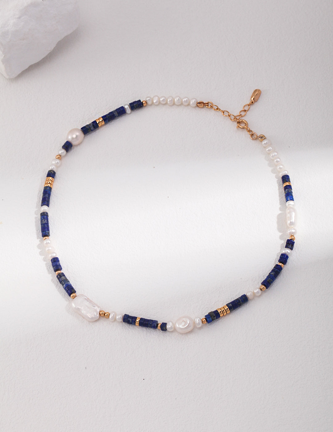 Azure Pearl Beaded Necklace